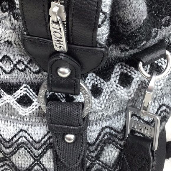 TOMS Seeker Weekender Bag in Black Multi Sweater Felt - Picture 11 of 15